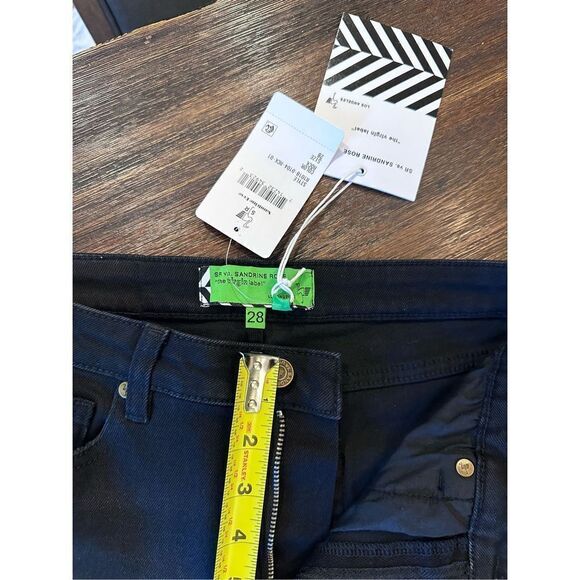 Sandrine Rose/Free People distressed black skinny jean - Picture 5 of 10
